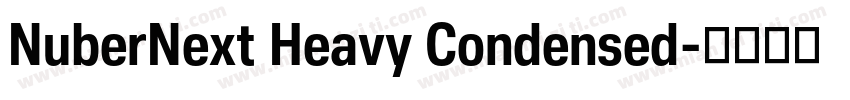 NuberNext Heavy Condensed字体转换